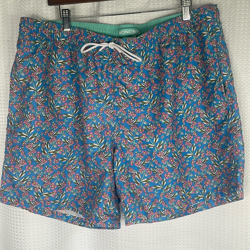 Bonobos Riviera Swim Trunks Bathing Suit Summer Drawstring Vacation Sz XXL